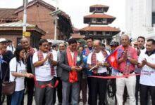 Photo of ओलम्पिक डेमा वसन्तपुरबाट सातदोबाटोसम्म २० किलोमिटर साइकल र्‍याली