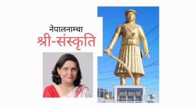 Photo of समाधिमा शालिक बनेर कालु पाँडे हेर्दैछन्, धौलागिरी, अन्नपूर्णा, मनास्लु, लाङटाङ र गणेश हिमाल
